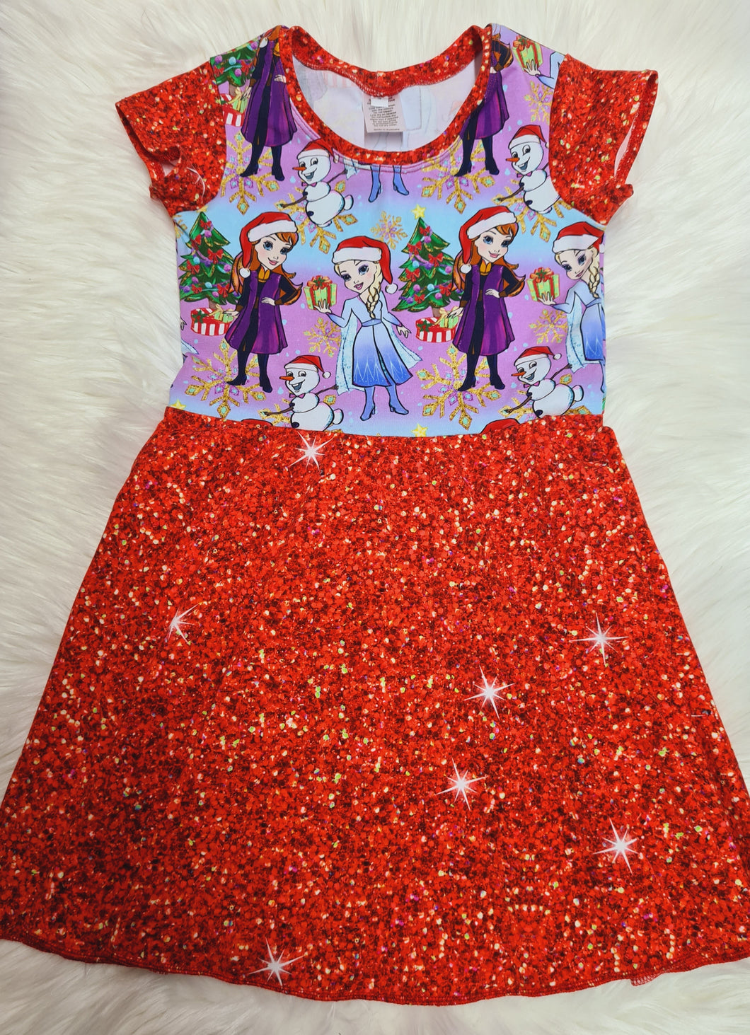 Frozen glitter christmas dress