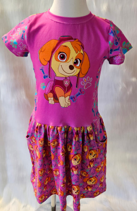 Pink dog pocket dress