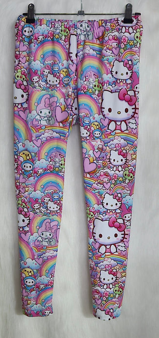 Rainbow kitty leggings