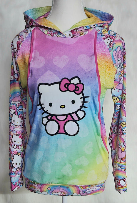 Rainbow kitty design 2 hoodie