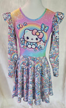 Rainbow butterfly kitty dress