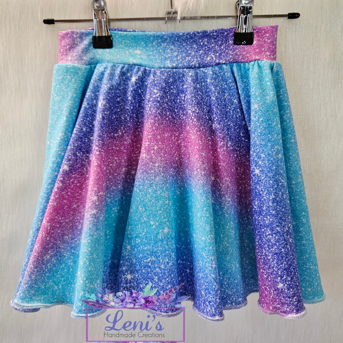 Pink, blue, purple donut skort