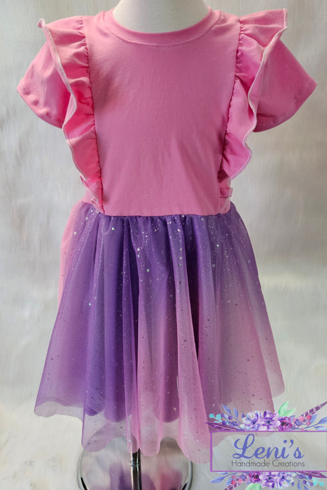 Pink ruffles dress