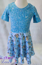 Blue dog dress
