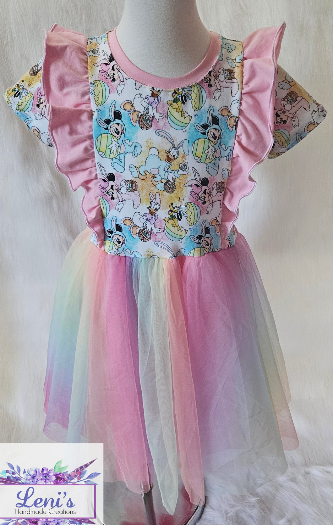 Mouse & friends Easter ruffles dress