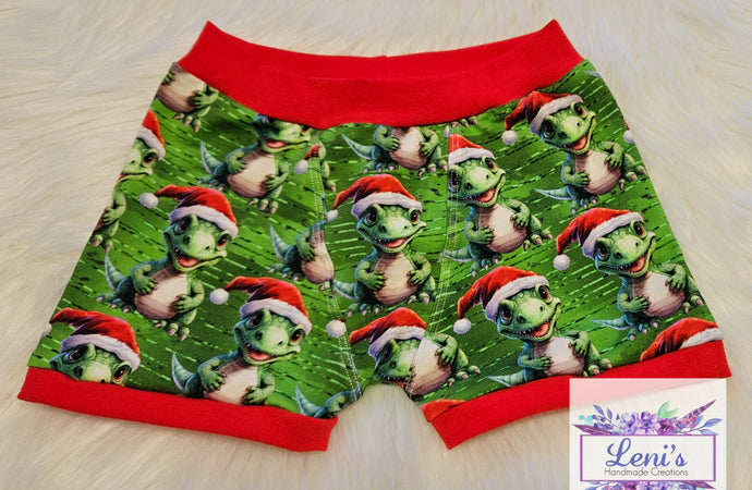 Christmas dino boxer briefs
