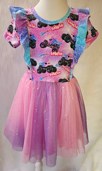 Sparkle smash ruffles dress