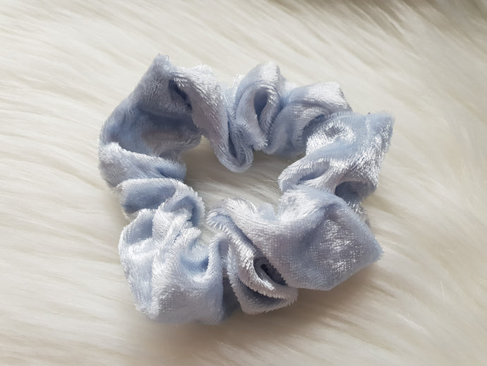 Baby blue scrunchie