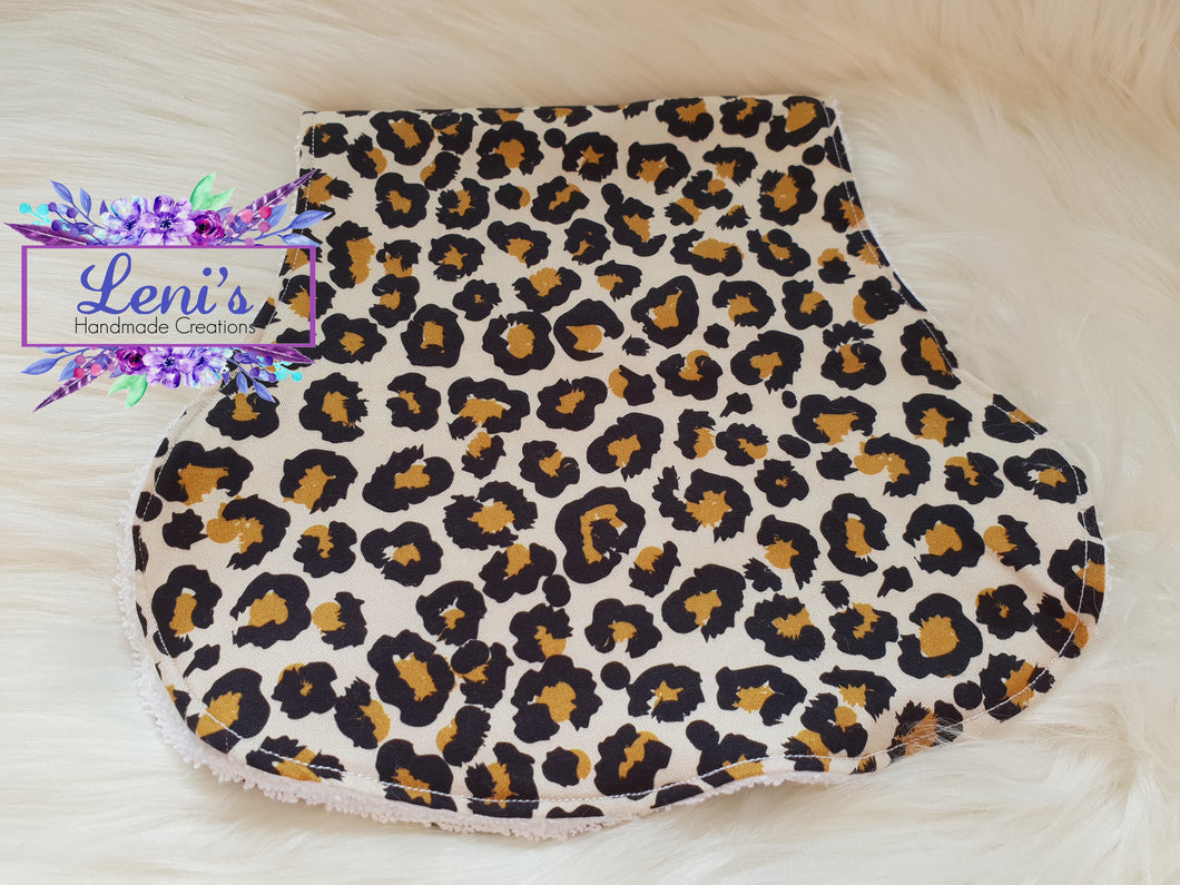 Leopard burp cloth