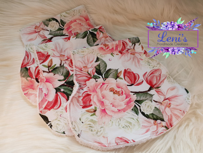 Floral burp cloth