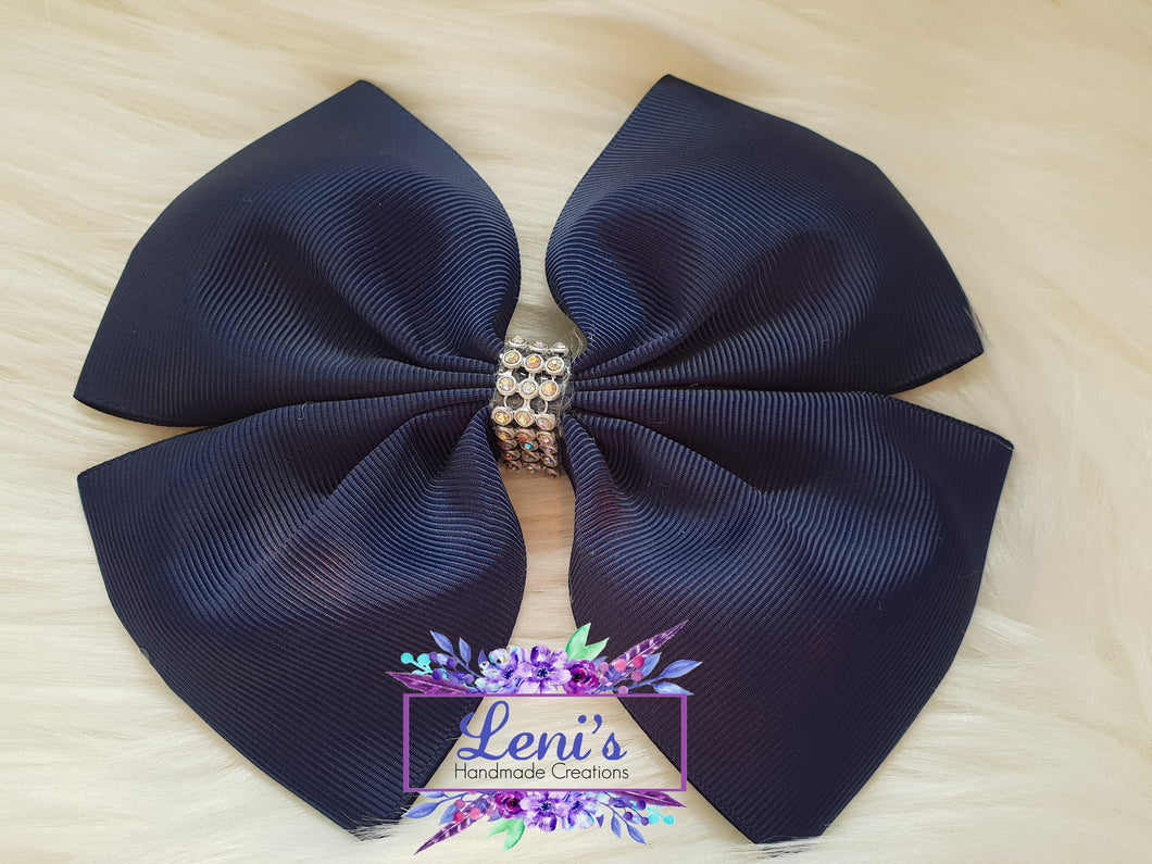 Navy blue large bow