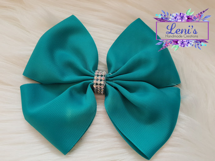 Teal large bow