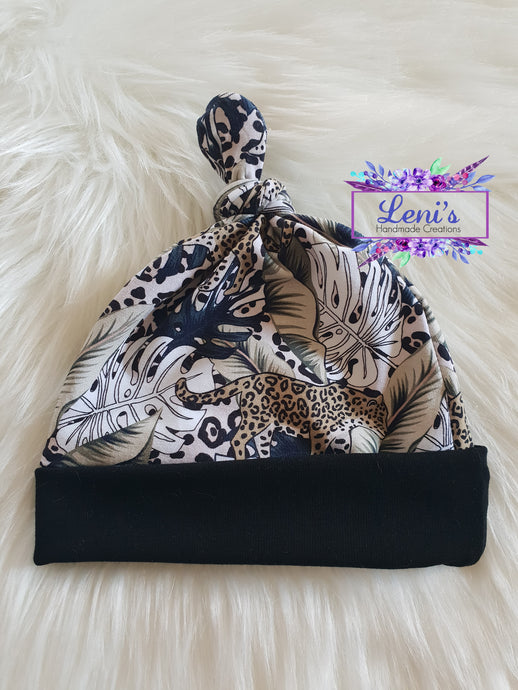 Leopard Newborn beanie