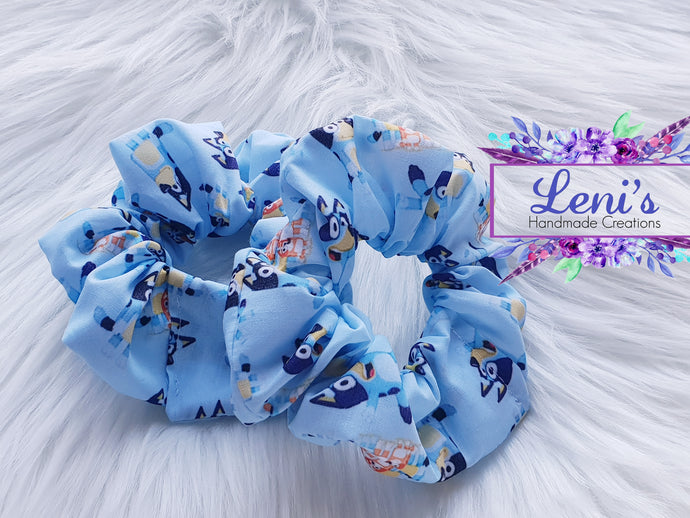 Blue dog scrunchie