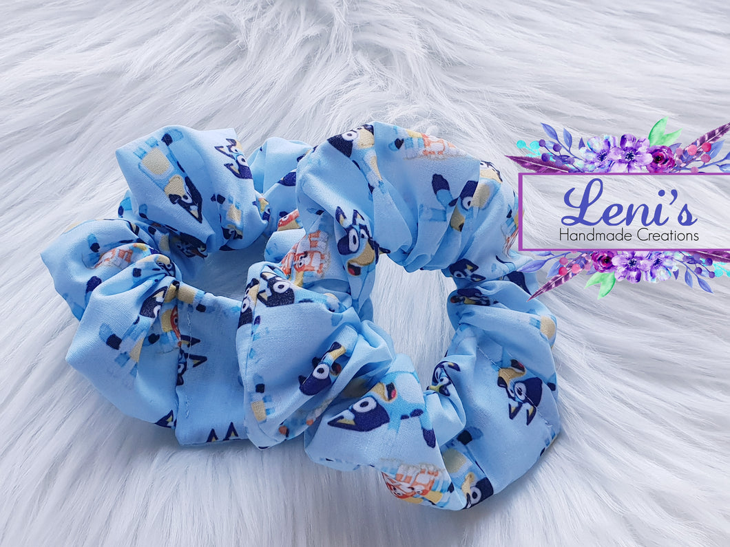 Blue dog scrunchie