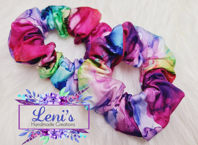 Rainbow scrunchie