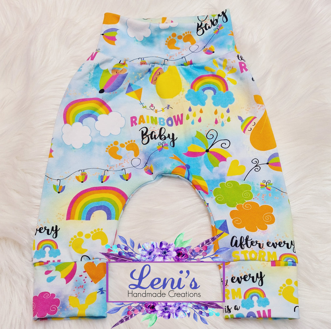 Rainbow baby harem pants