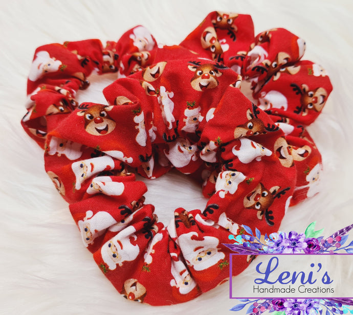 Santa reindeer scrunchie